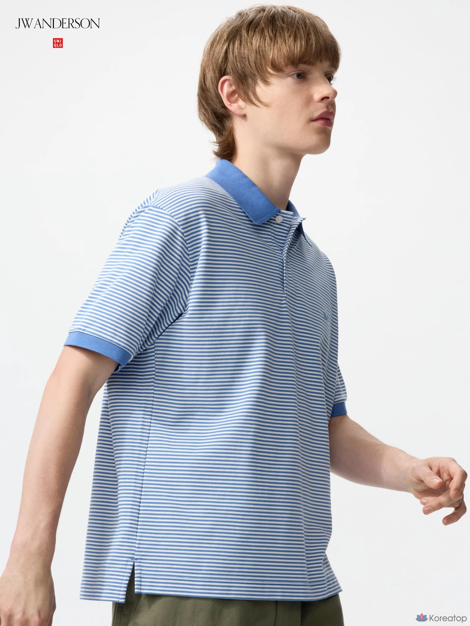 Поло Uniqlo Dry Pique Striped Polo Shirt (Narrow)