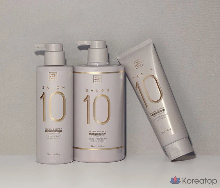 Мизансцена Salon 10 Protein Essence Набор для волос для сильно поврежденных волос, 990 мл, 1 шт.