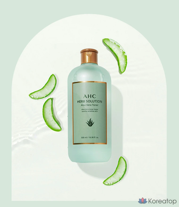 Тоник AHC Herb Solution с алоэ вера, 500 мл, 1 шт.