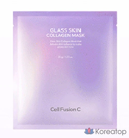 Коллагеновые маски Cellfusion C Glass Skin, 4 штуки в упаковке, фото 2