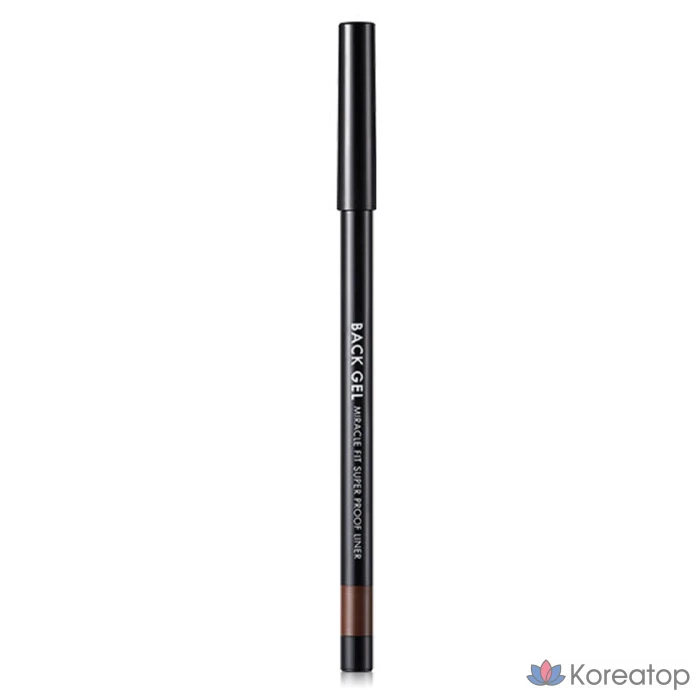 Подводка для глаз Tony Moly Back Gel Miracle Fit Superproof Liner 0.5g, № 2, коричневая, 1 шт.