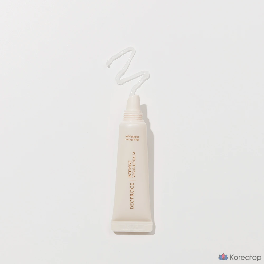 Интенсивный веганский бальзам для губ Deoproce с маслом ши, 10 г, без отдушек, 1 шт.