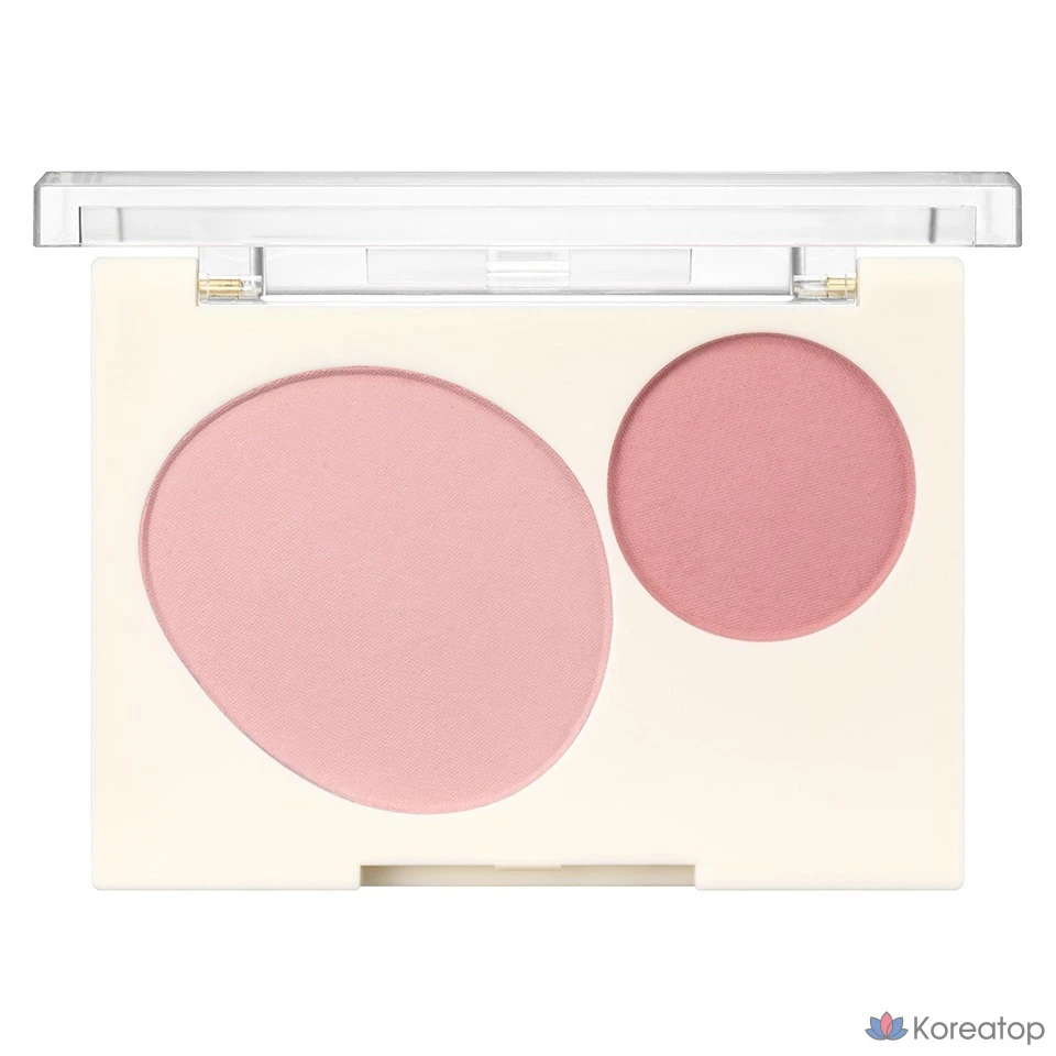 Румяна Giverny Fluffy Dual Blusher 7,4 г, оттенок 02 Rosy Beige, 1 шт.