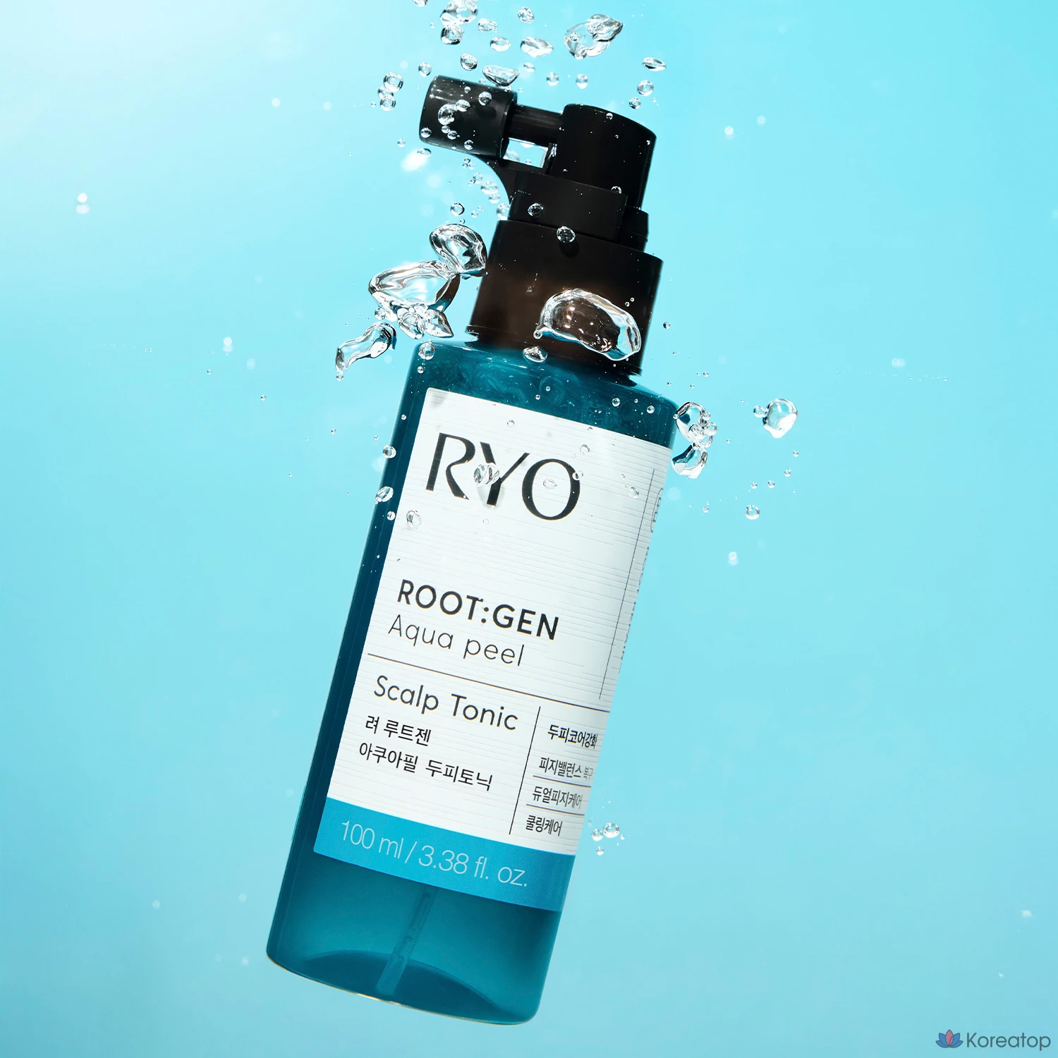 Охлаждающий тоник для кожи головы Ryo Cooling Scalp Hair Loss Care Rootzen Aqua Peel Hair Tonic, 100 мл, 1 шт.
