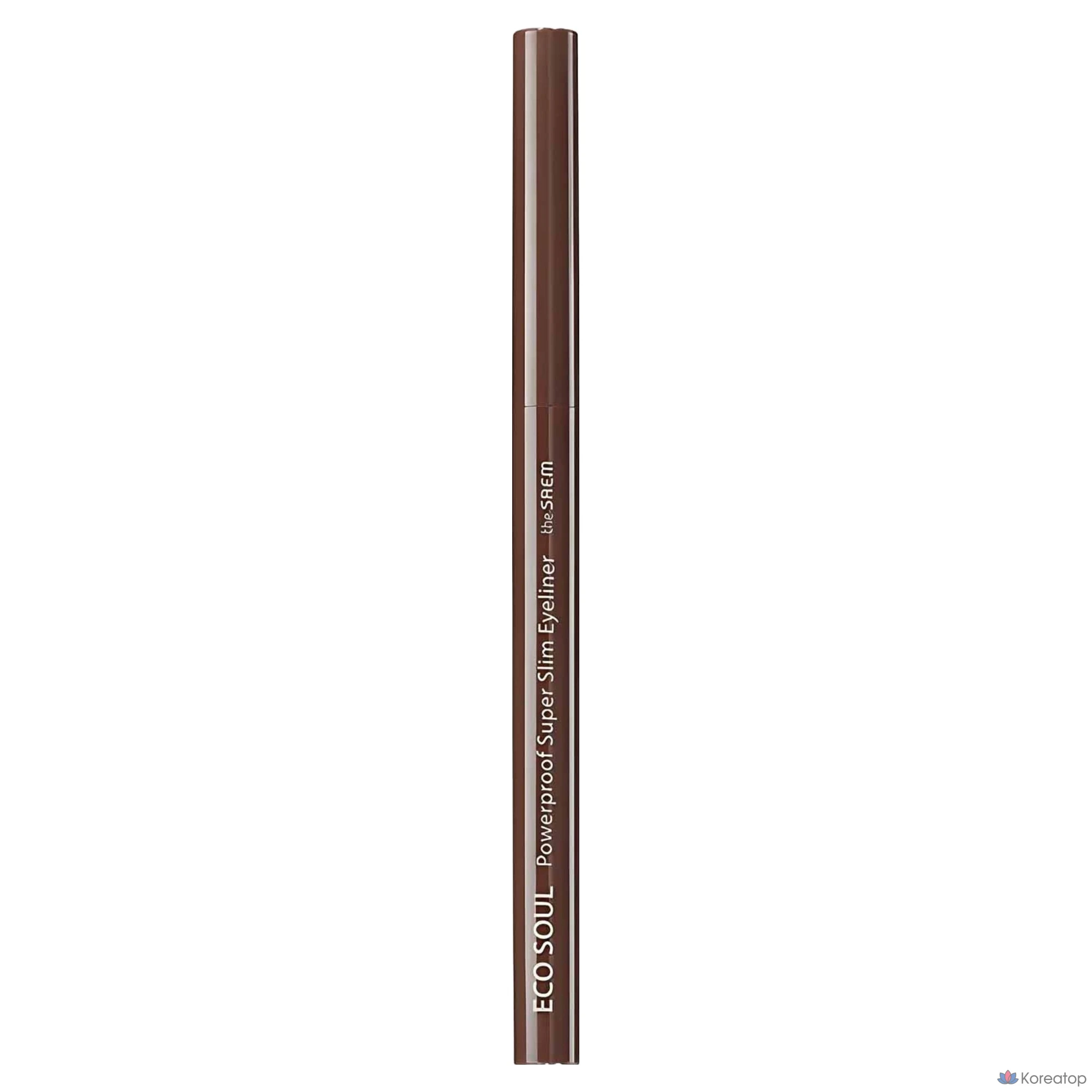Подводка для глаз The Saem Eco Soul Powerproof Ultra Slim Eyeliner, 0.1g, цвет Thrill Brown, 1 шт., фото 2