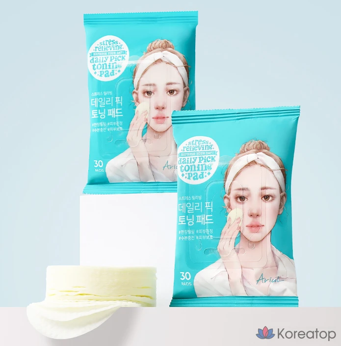 Тонизирующие подушечки Ariel Daily Pick, 57 г, 30 листов, 1 упаковка