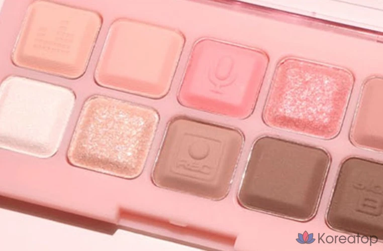 Палитра теней для век Lilybyred Mood Keyboard Eye Palette, 10 записей Milky Cherry Recordings, 1 шт., фото 3