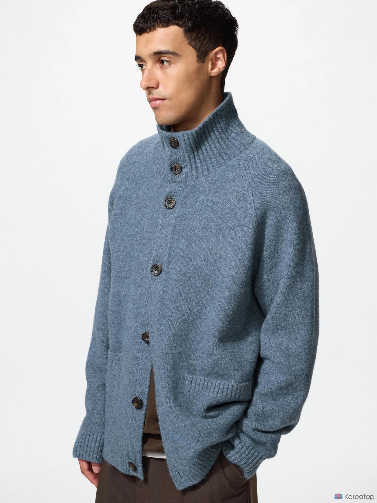 Кардиган Uniqlo Souffle Yarn Stand Collar