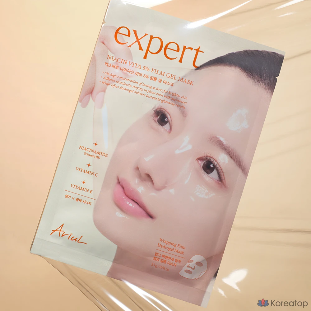 Пленка-гелевая маска Ariel Expert Niacin Vita 5%, 5 штук, 4 упаковки, фото 4