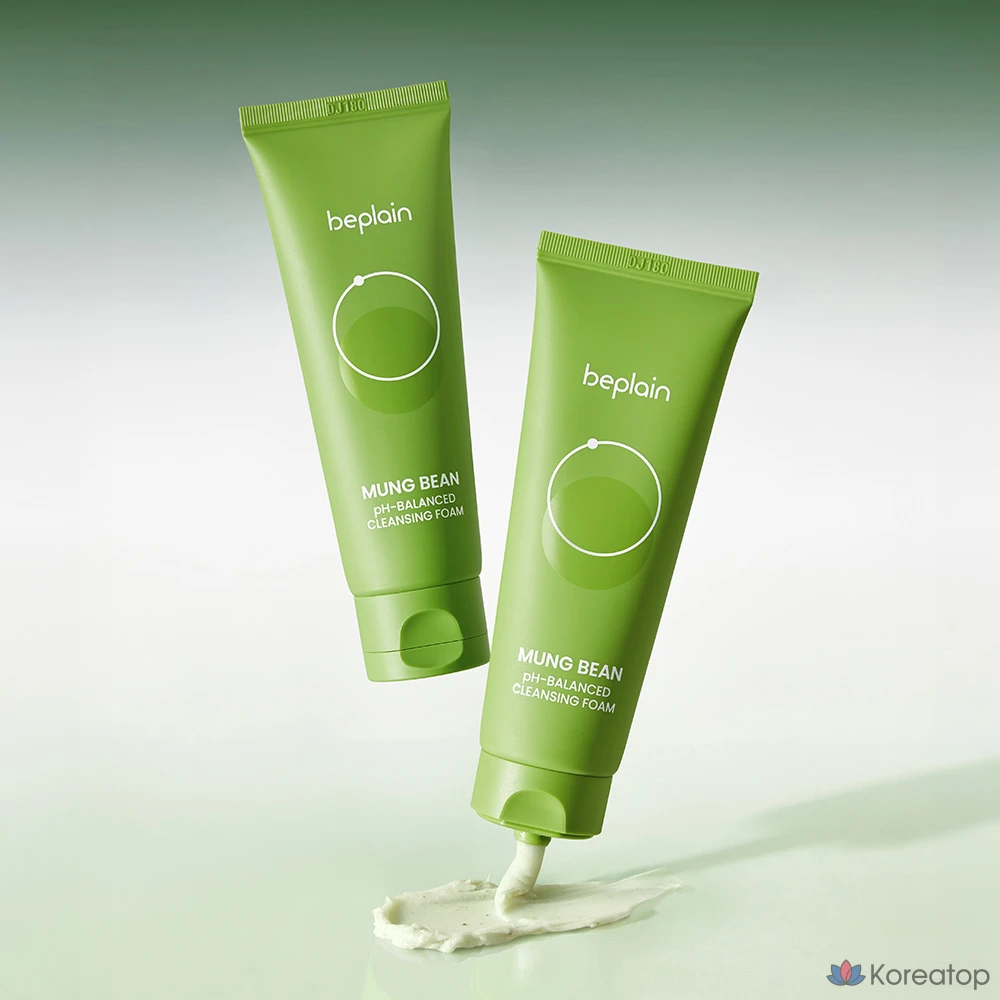 Очищающая пенка Beplain Green Bean с мягкой кислотностью, 120 мл + 80 мл, 2 комплекта., фото 7