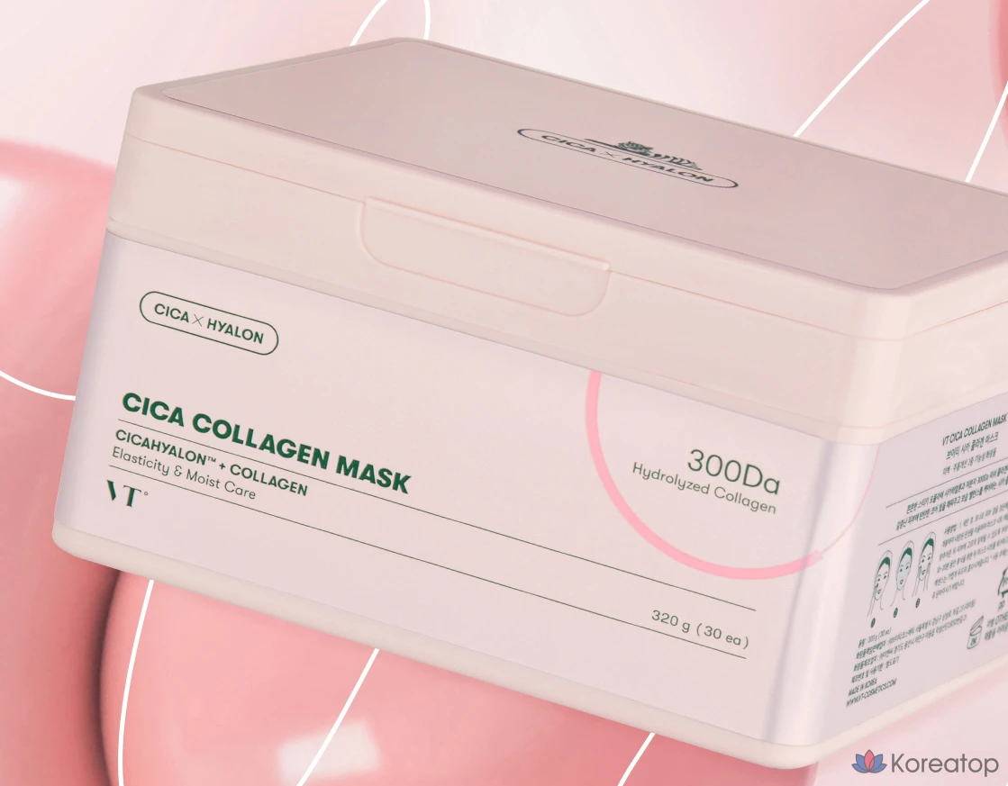 Маска для лица VT Cosmetics Cica Collagen Mask, 30 штук, 3 упаковки, фото 2