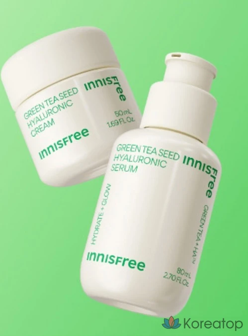 Сыворотка Innisfree Green Tea Seed Hyaluronic Acid Serum, 50 мл, 1 шт.