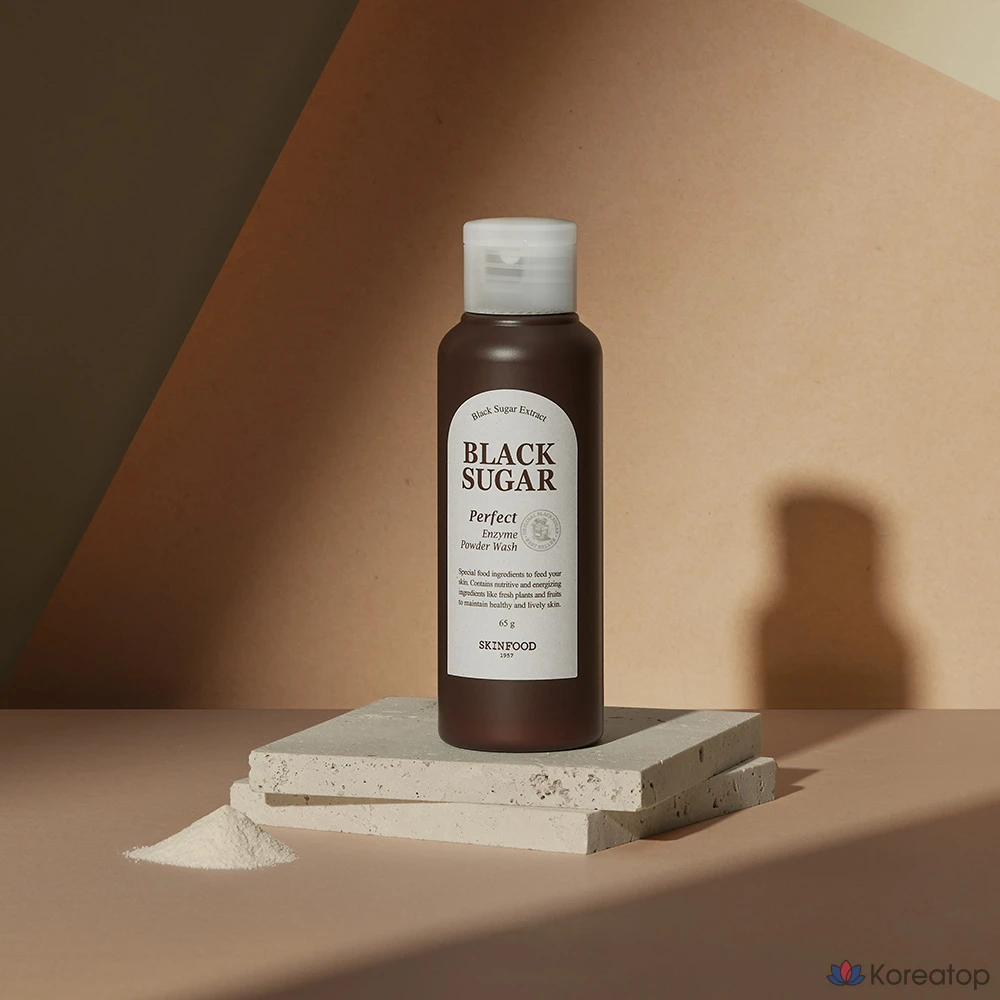 Очищающая пудра Skinfood Black Sugar Perfect Enzyme Powder Wash, 65 г, 1 шт.
