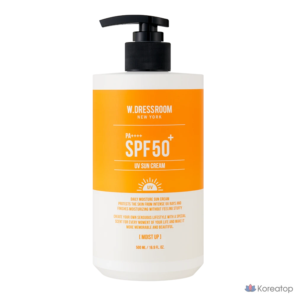 Увлажняющий солнцезащитный крем W.Dressroom SPF50+ PA++++, 500 мл, 1 шт.