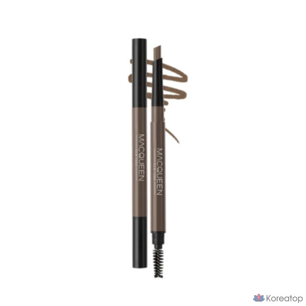 Карандаш для бровей Mqny New York My Strong Auto Eyebrow Pencil 0.35 г, цвет 1+1+1, орехово-коричневый, 1 шт.