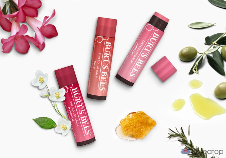 Тонированный бальзам для губ Burt's Bees, гибискус, 4,25 г, 1 шт., фото 7