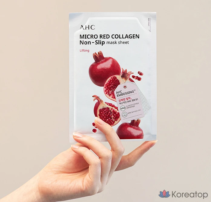 AHC Micro Red Collagen Adhesive Mask Sheet, 33ml, 10 Sheet, 1 Pack