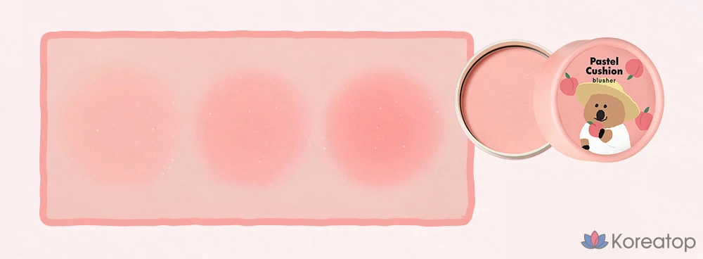 Румяна-кушон The Face Shop Pastel Cushion Blusher, 5 г, оттенок Salty Peach, 1 шт., фото 2