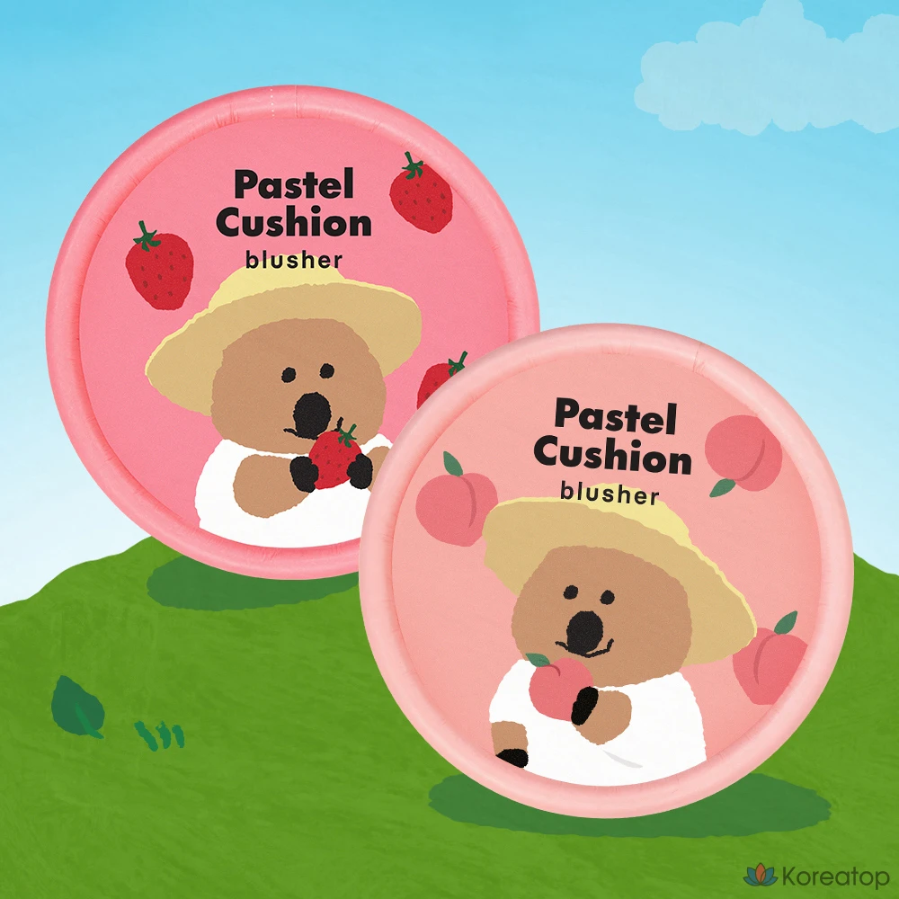 Румяна-кушон The Face Shop Pastel Cushion Blusher, 5 г, оттенок Salty Peach, 1 шт., фото 5