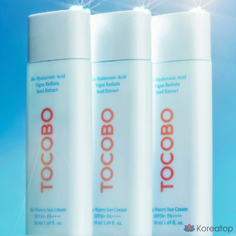 Набор из 2 успокаивающих солнцезащитных средств Tokobo Bio Watery Sunscreen 50 мл и Cica Calming Sun Serum 10 мл, SPF50+ PA++++., фото 8