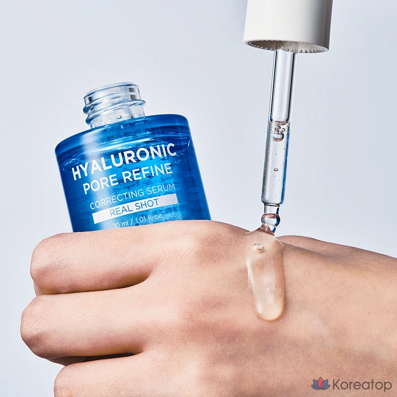 Сыворотка для сужения пор SNP Hyaluronic Spicule Pore Refining Correcting Serum Real Shot, 30 мл, 1 шт.