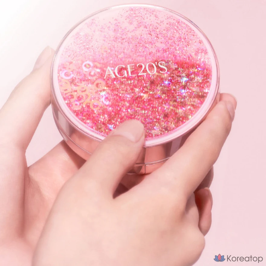 Набор теней Age 20's Shining Drop Edition Pink Pact 12.5g, № 23, розовый, средне-бежевый, 1 шт., фото 4
