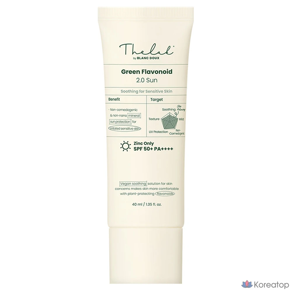 Солнцезащитный крем THE LAB by blanc doux Green Flavonoid 2.0 SPF 50+ PA++++, 40 мл, 1 шт.