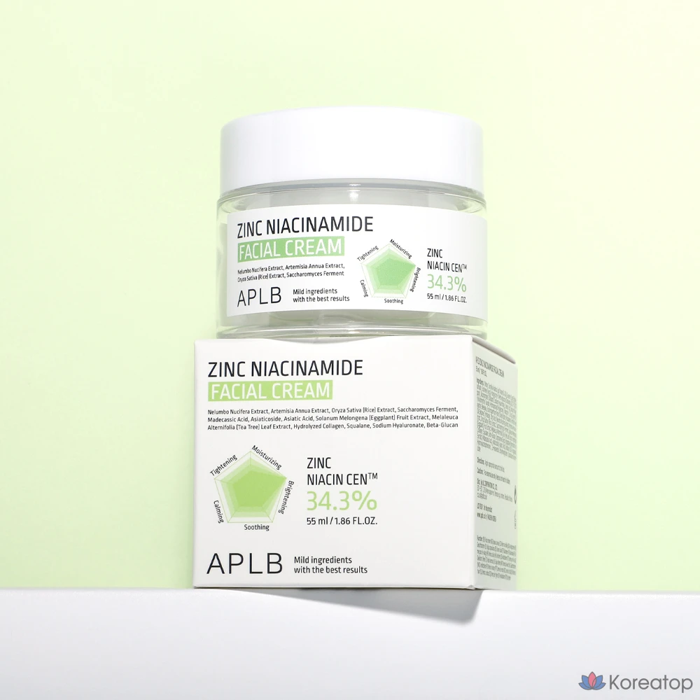Крем для лица APLB с цинком и ниацинамидом, 55 мл, 1 шт.