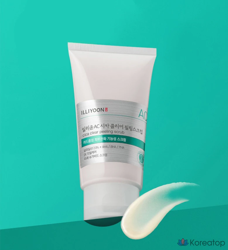 Скраб для тела Illiyoon Cica Acne Clear Peeling Body Scrub с ароматом цитрусовой мяты, 200 г, 1 шт.