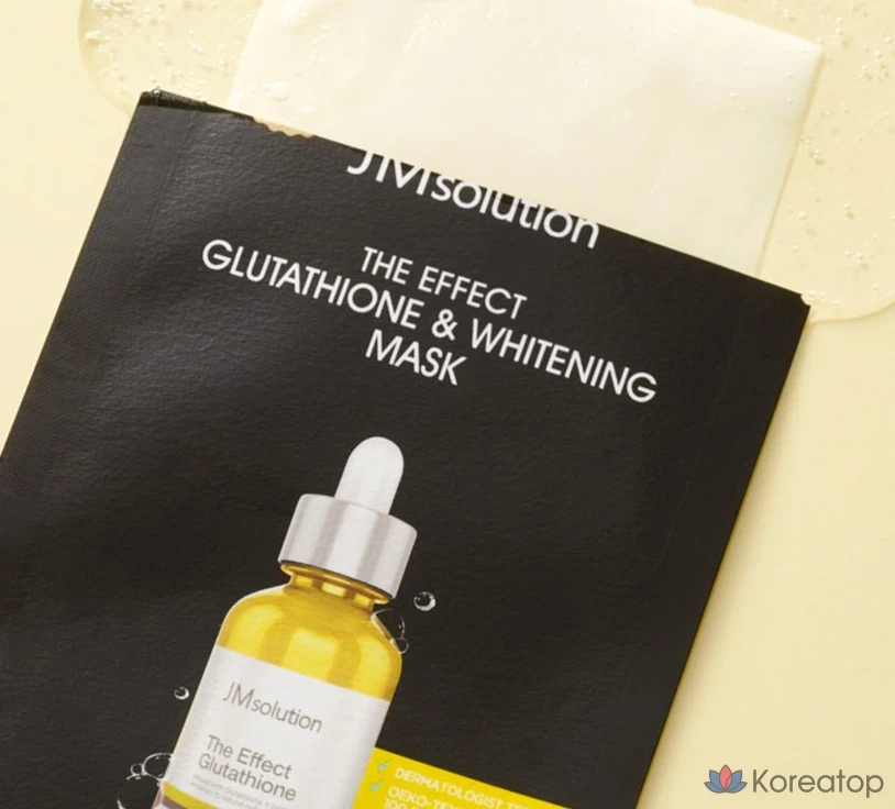 Набор отбеливающих масок с глутатионом JM Solution The Effect, 2 упаковки, 10 штук., фото 3