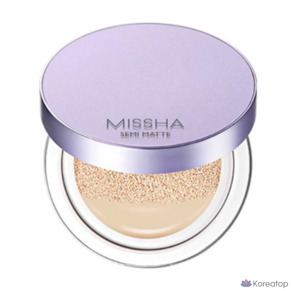 Тональный крем-кушон Missha Layering Fit Cushion Foundation Semi Matte, 14 г, цвет слоновой кости, 1 шт.