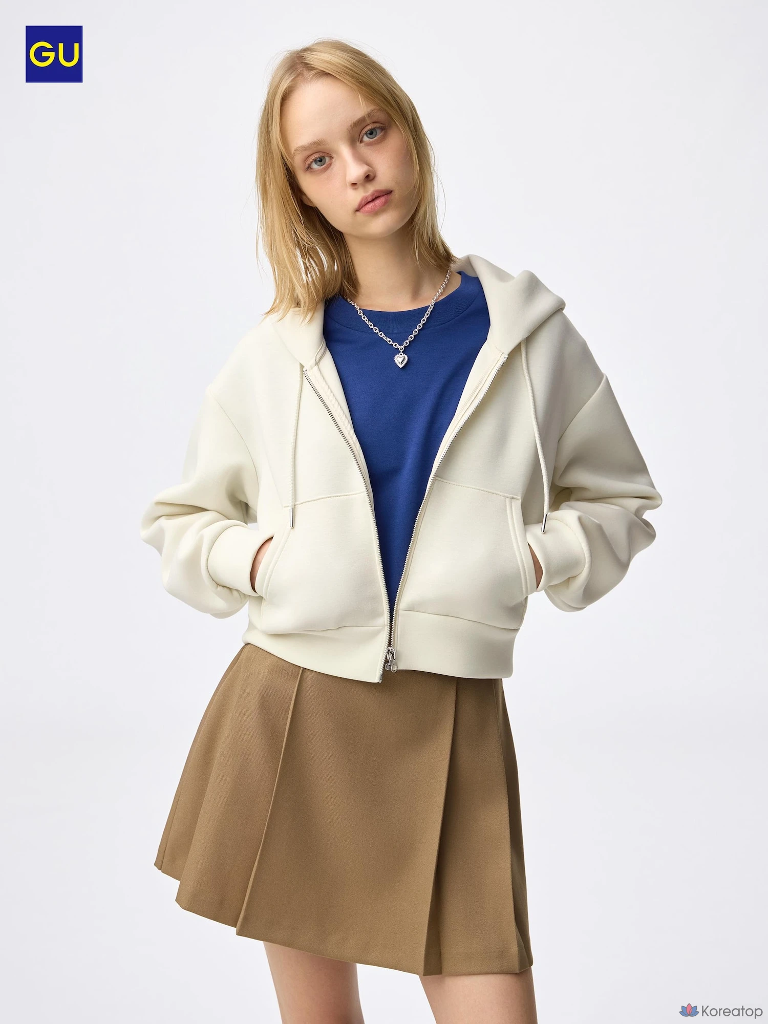 Худи на молнии Uniqlo Puff Sweat Full-Zip Hoodie