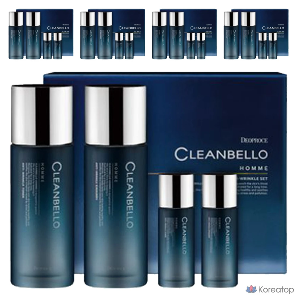 Набор из 4 и 5 лосьонов против морщин Dioprus Cleanbella Homme