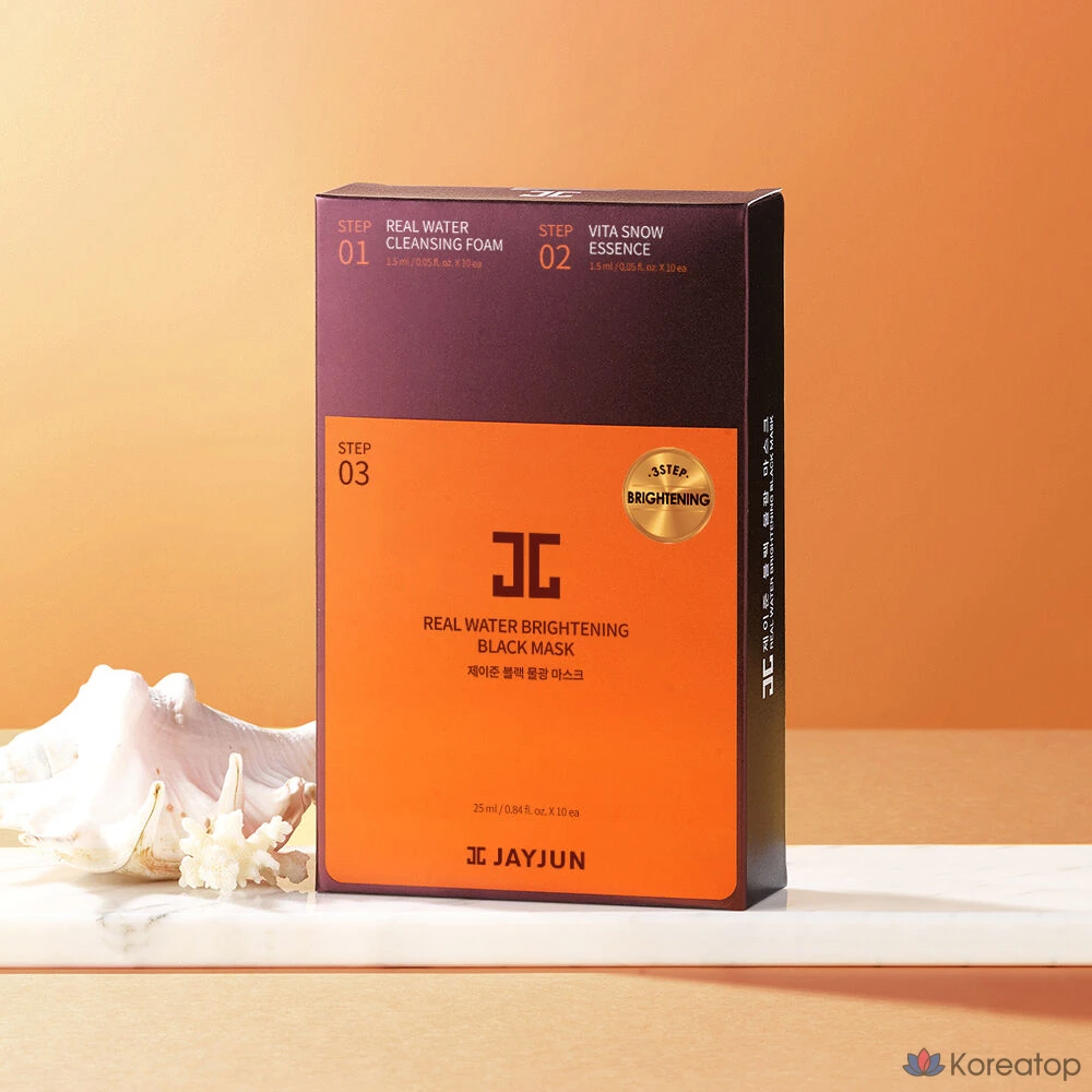 3-шаговая маска для повышения эластичности кожи Jayjun Black Water Glow Elasticity Mask, фото 2