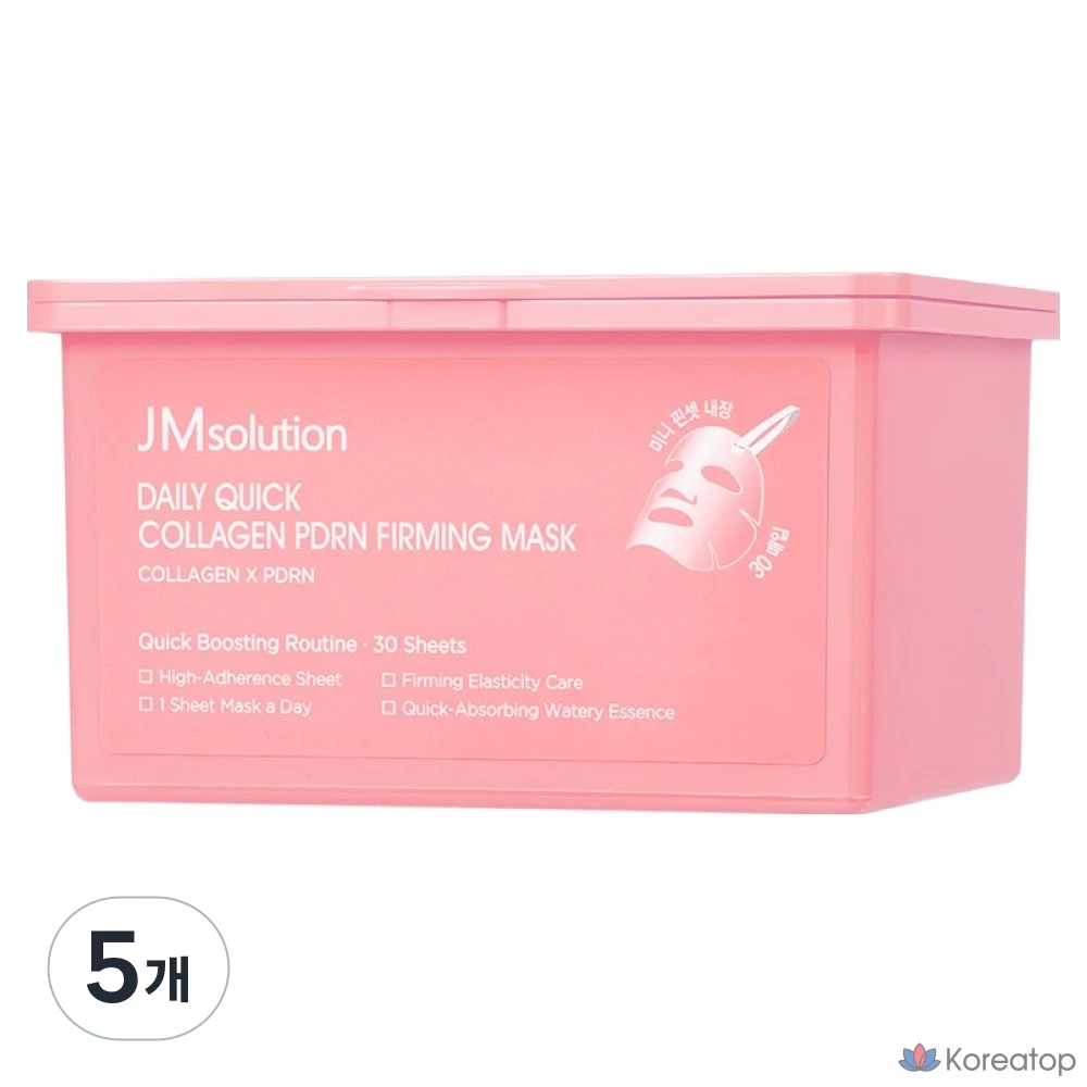 JM Solution Daily Quick Collagen PDRN Firming Elasticity Mask, 350ml, 5 шт., 30 шт.