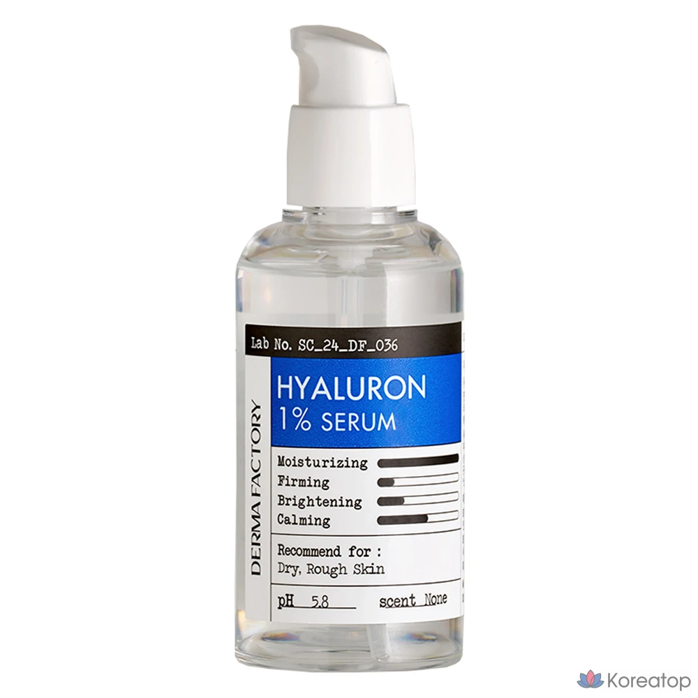 Сыворотка с гиалуроновой кислотой Derma Factory 1%, 80 мл, 1 шт.