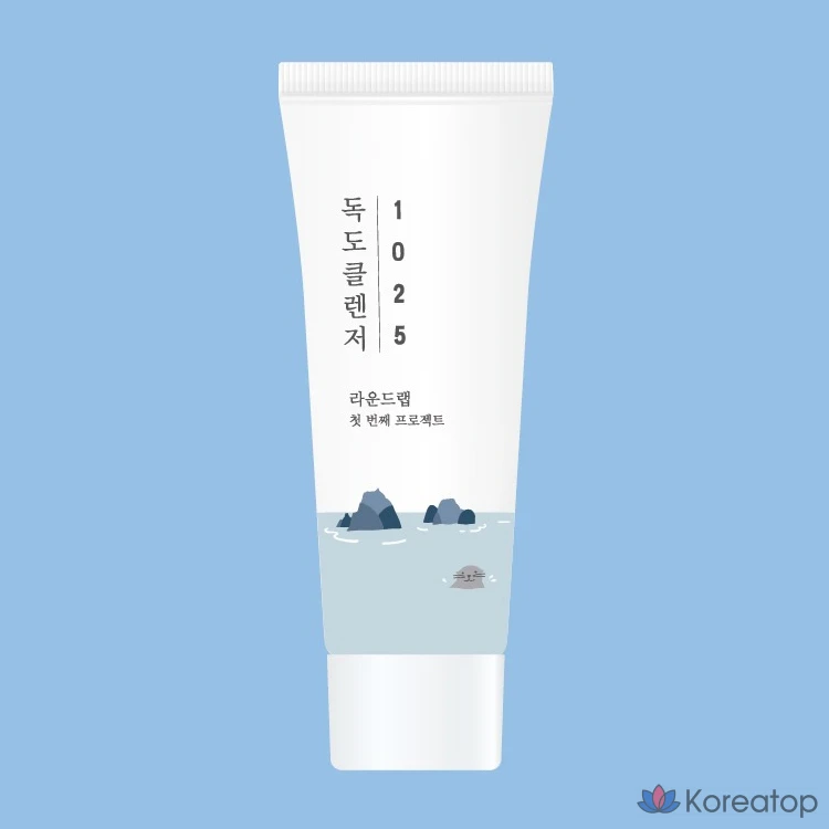 Дорожный набор Round Lab 1025 Dokdo: тоник + лосьон + солнцезащитный крем + очищающее средство + косметичка (2 комплекта), фото 8