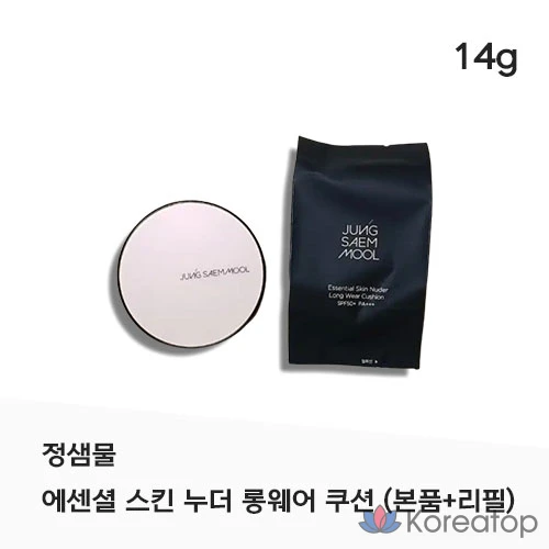 JUNGSAEMMOOL Essential Skin Nuder Long Wear Cushion SPF50+/PA+++ Fair Light, сменный блок, Нейтральная серия, ярко-слоновая кость, #Fair Light, 0.1 шт.