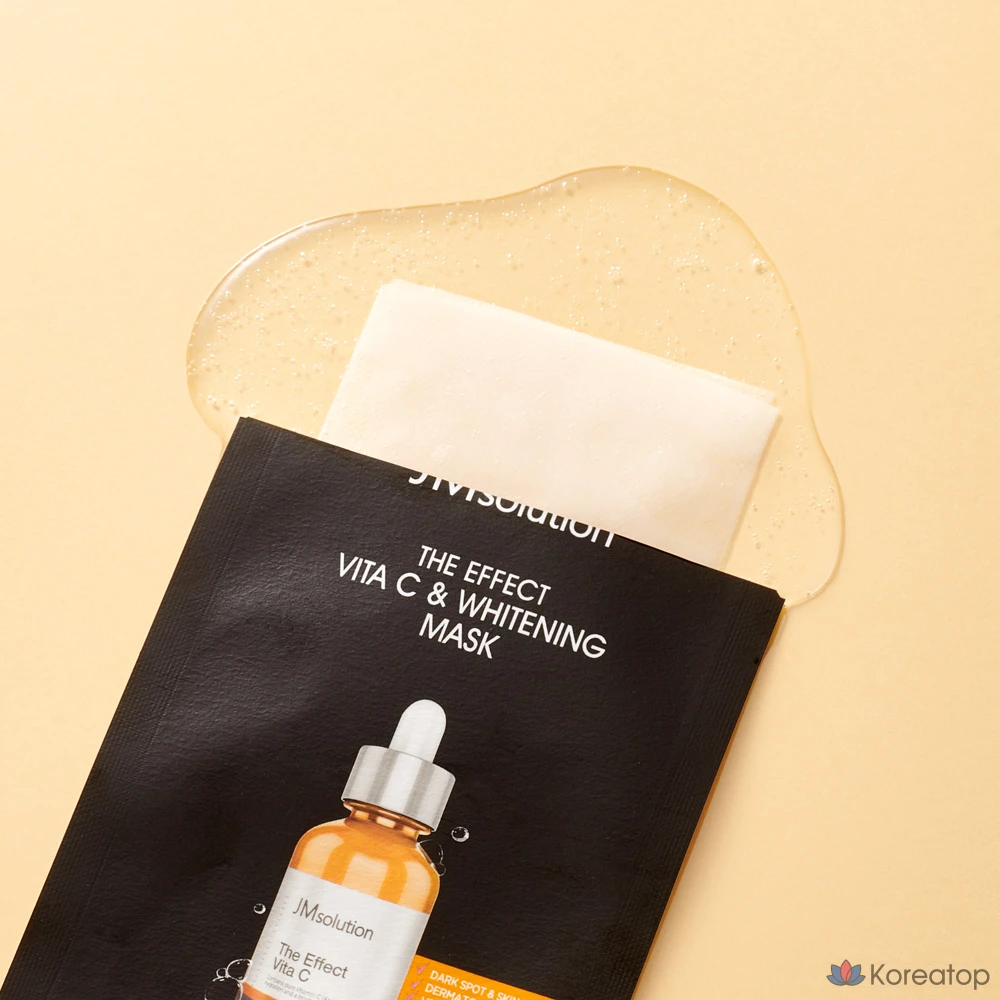 JM Solution The Effect Vita C & Whitening Mask Sheet Pack, Brightening Skin Toner, Bpose Blemishment, 5 Pack, 10 Pack, фото 3