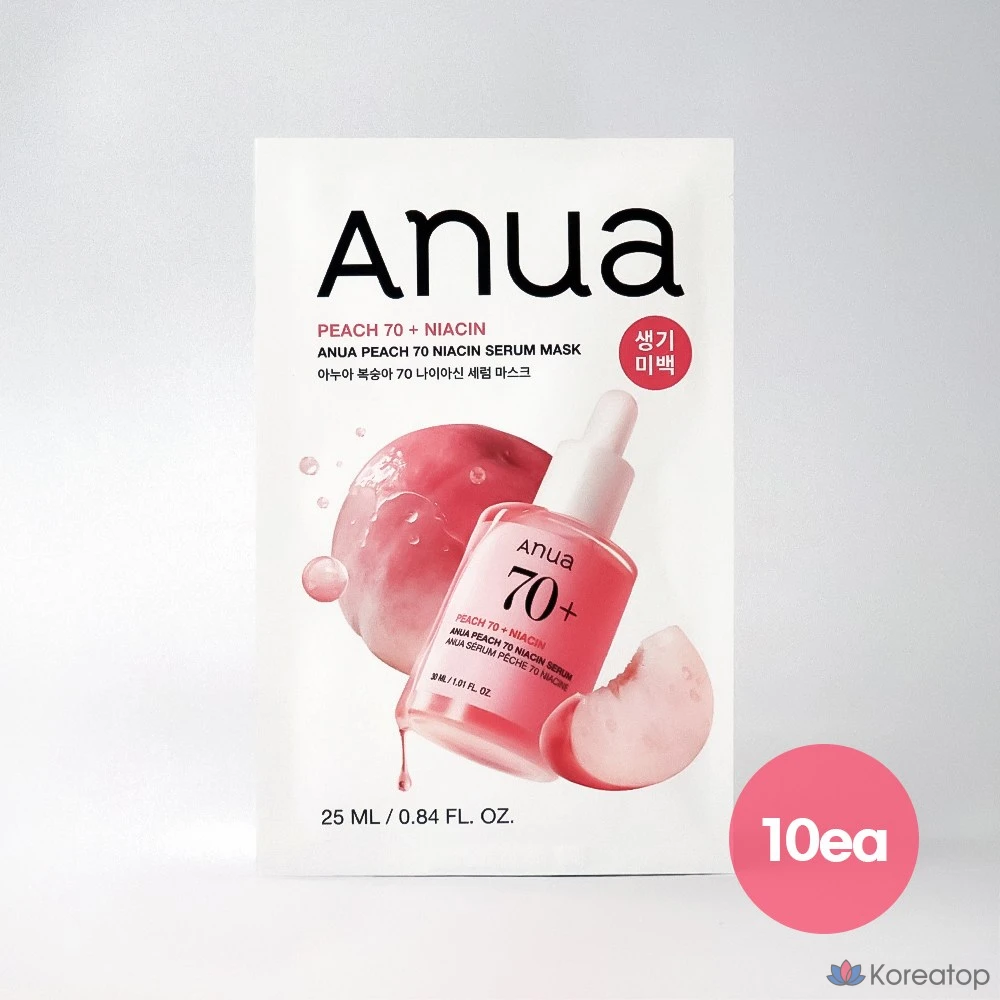 Сыворотка-маска Anua Peach 70 с ниацином, 25 г, 10 штук, 1 упаковка