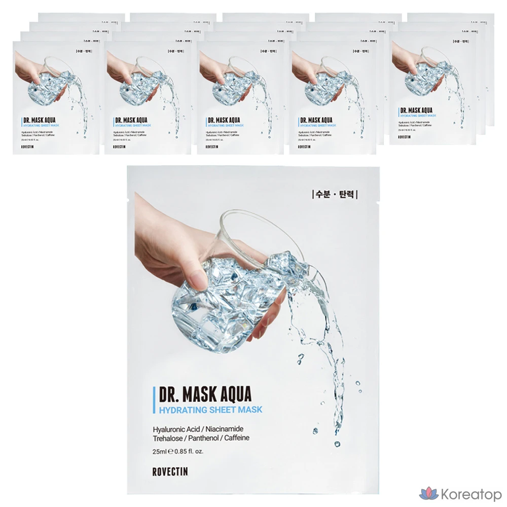 Тканевая маска для лица Rovectin Aqua Soothing Mask, 20 шт.