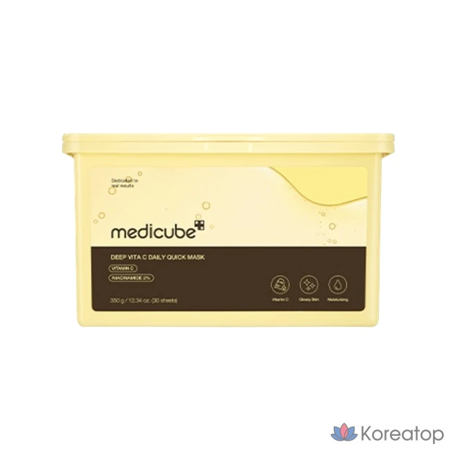 Маска для лица Medicube Deep Vita C Daily Quick Mask, 30 листов, 1 упаковка.