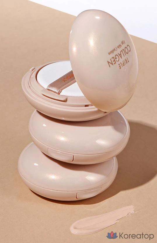 Тональный крем-кушон Tony Moly Triple Collagen Egg Skin, 15 г, оттенок 02 Warm Beige, 1 шт., фото 9