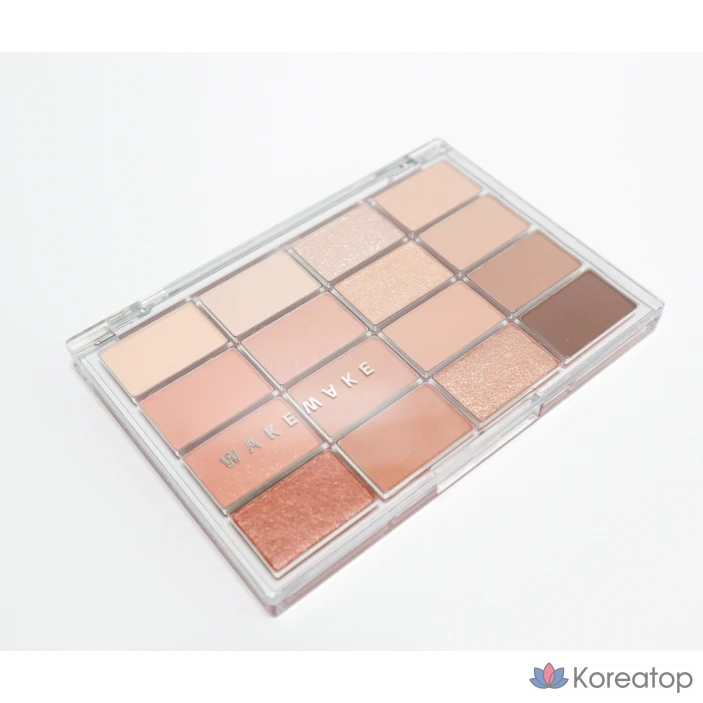 Палетка теней для век WAKEMAKE Soft Blurring Eye Palette / Peachy Coral Mood Color Shadow Palette Spring Warm Light Fall Warm Mute, No. 03_Sunset Blurring, 1 шт.