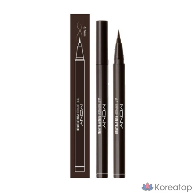 Водостойкая подводка для глаз Mqny New York, 0,6 г, 03, коричнево-черный цвет, 1 шт.