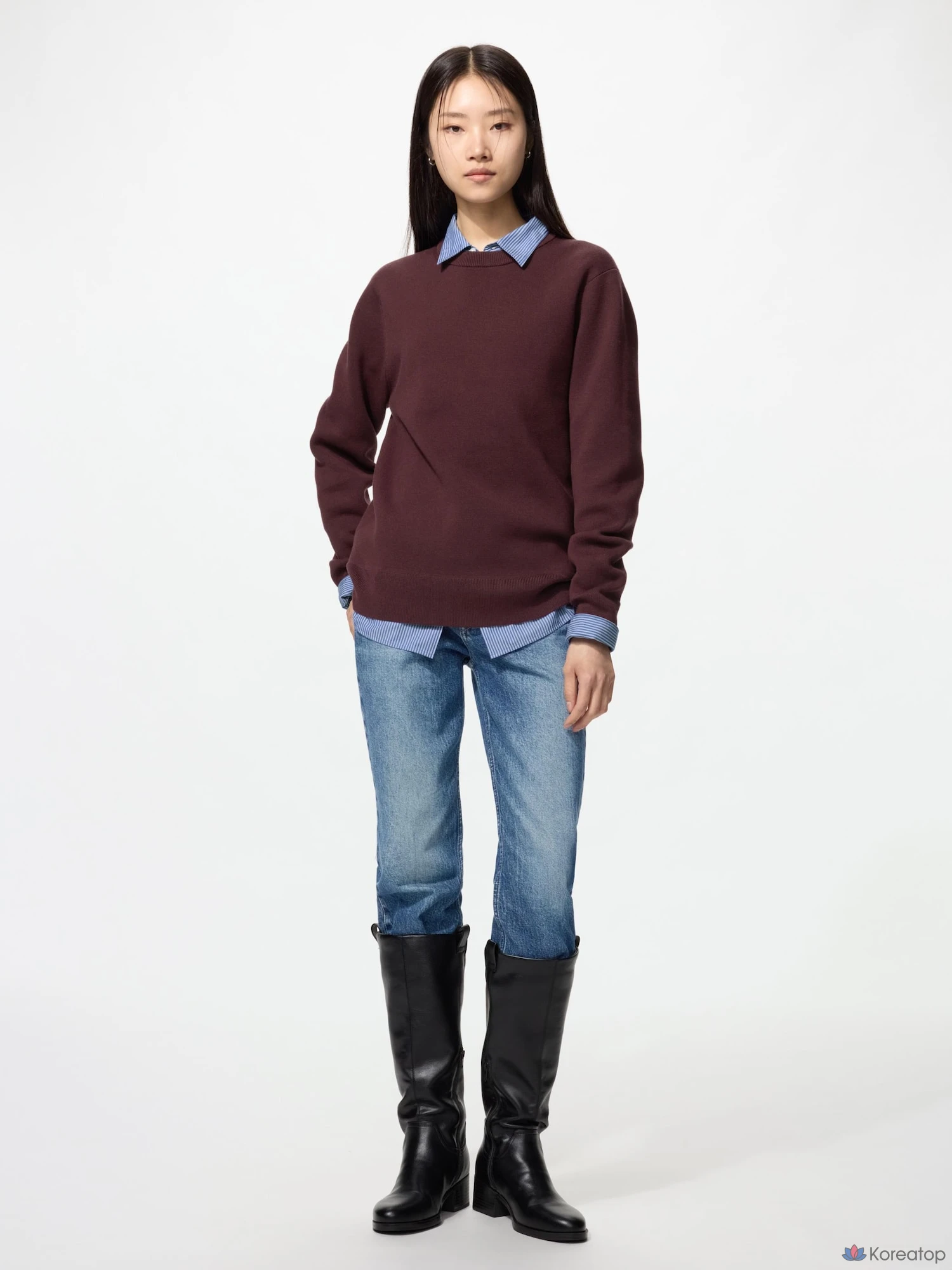 Свитер Uniqlo Washable Milano Rib Crew Neck