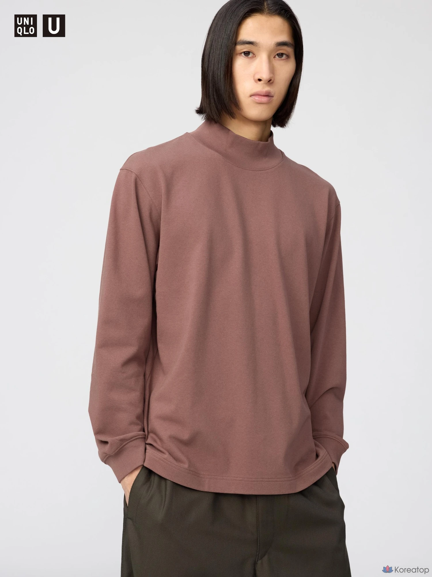 Футболка Uniqlo Mock Neck Long Sleeve T-Shirt