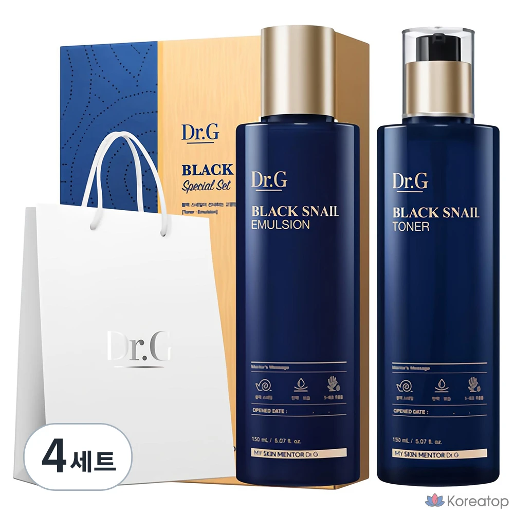 Набор Dr.G Black Snail Toner 150 мл + эмульсия 150 мл, 2 набора, 4 комплекта.