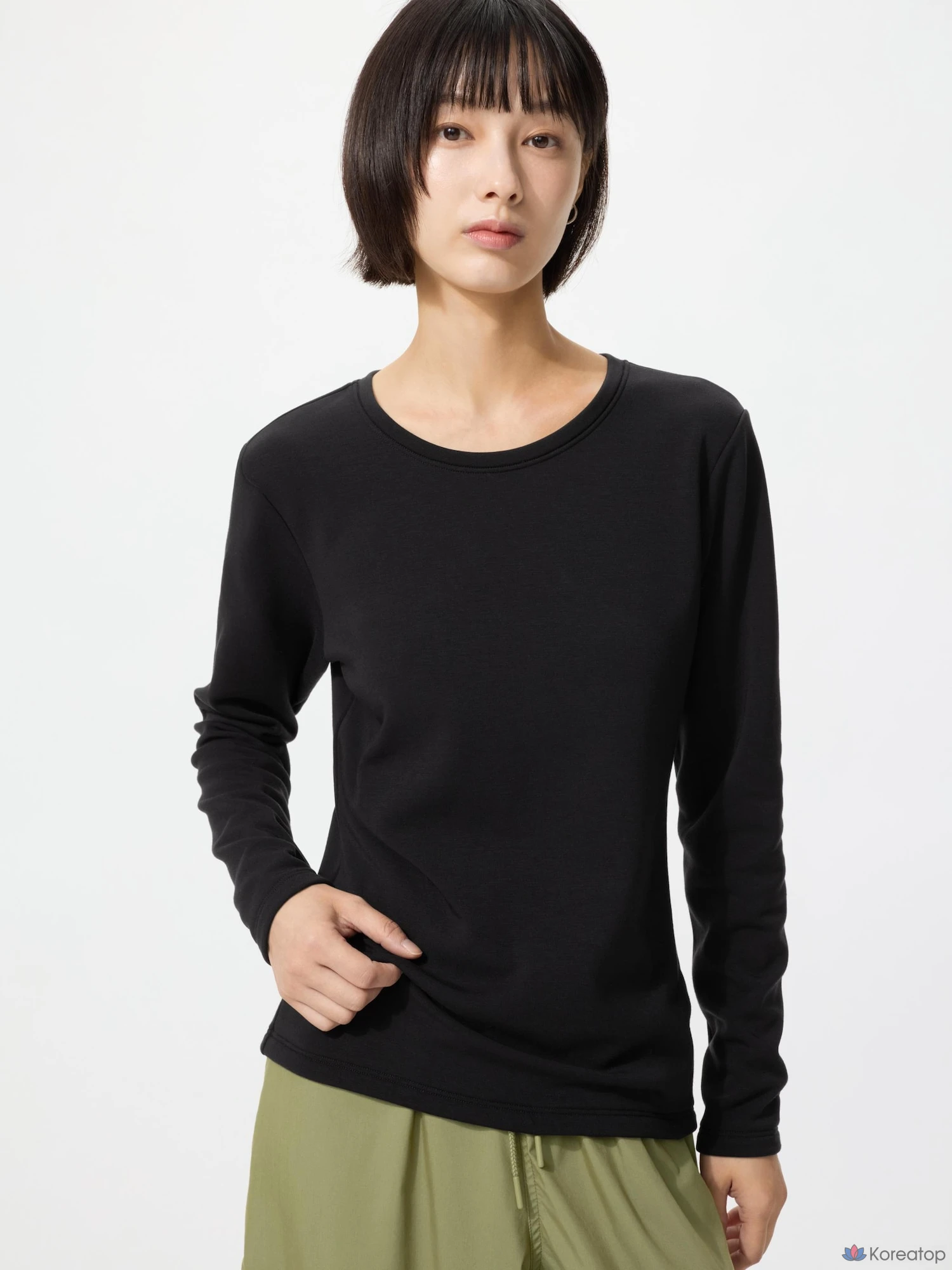 Футболка с длинным рукавом Uniqlo Heattech Ultra Warm Crew Neck T