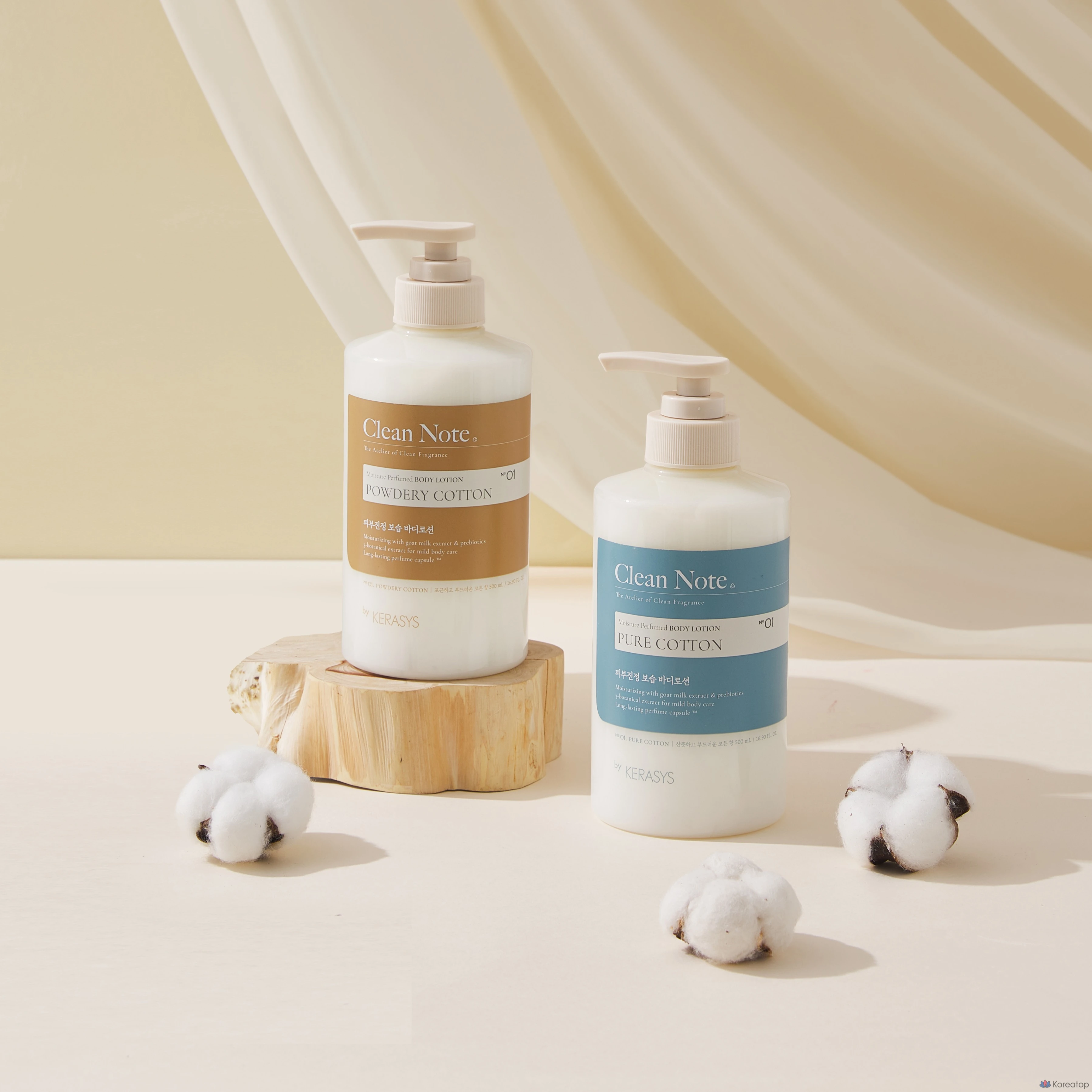 Лосьон для тела KeraSys Clean Note с ароматом чистого хлопка, 500 мл, 1 шт.